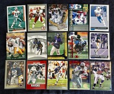 2000s Card Lot (15) Marino Favre Barry Sanders Ray Lewis Strahan Irvin NFL HOF 