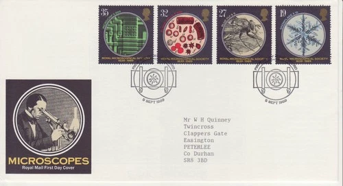 GB Stamps First Day Cover 150th Anniv. of Royal Microscopical Society SHS 1989