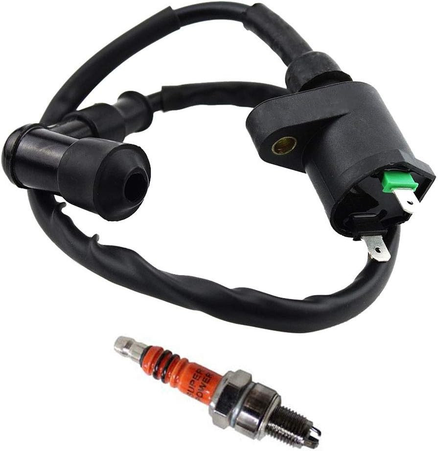 Ignition Coil Solenoid Relay Voltage Regulator 5-PIN CDI Box Spark Plug for 50Cc