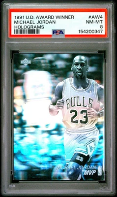 michael jordan holographic card Michael Jordan 1991-1992 Upper Deck #AW1 Hologram Card main image 0