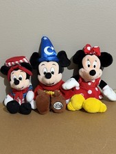 Disney Parks Minnie and Mickey Mouse Plush Lot 3