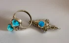 Vtg Sterling Silver & Turquoise Native American Ring, Sz 4.5 & Arrowhead Pendant