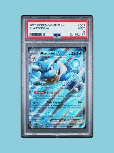 2023 POKEMON MEW EN-151 #009 BLASTOISE EX PSA 9