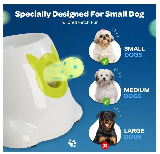 Automatic Small Dog Ball Launcher Remote Control Interactive Fetch Machine-White - Image 4 of 4