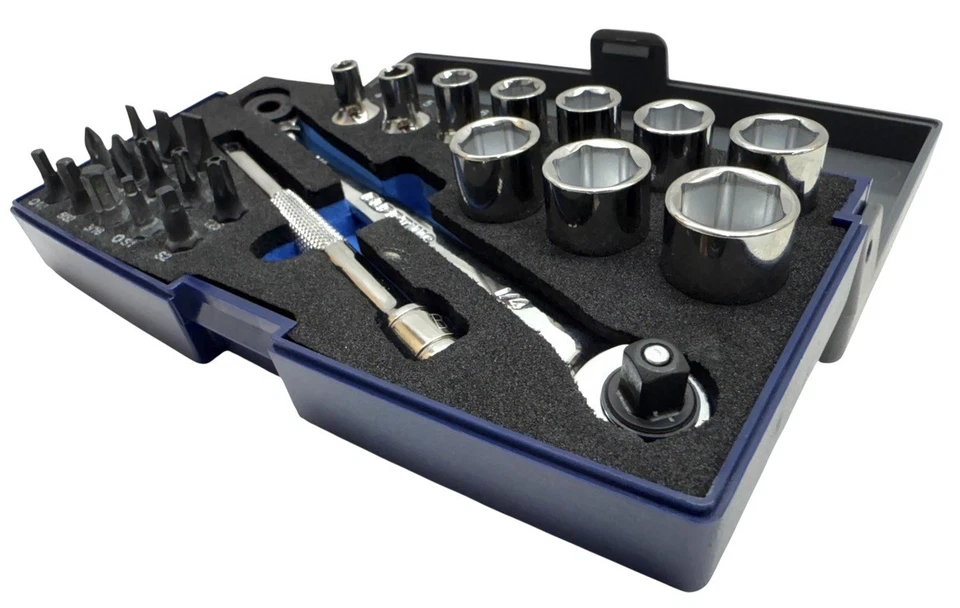 Blue-Point 25pc 1/4" Socket/Bit Ratchet Set Model: BLPBTWKIT (CMP116569) - Image 3 of 4