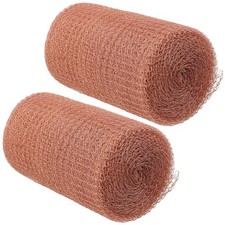 2 Pack Copper Mesh Roll, 5 Inch x 32 Feet Wire Roll, Knitted Copper Mesh Rode...