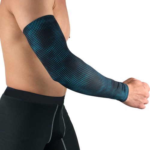 Sports Arm Sleeve Protection Polka Dots Pattern Support Fitness Basketball - Picture 3 of 10