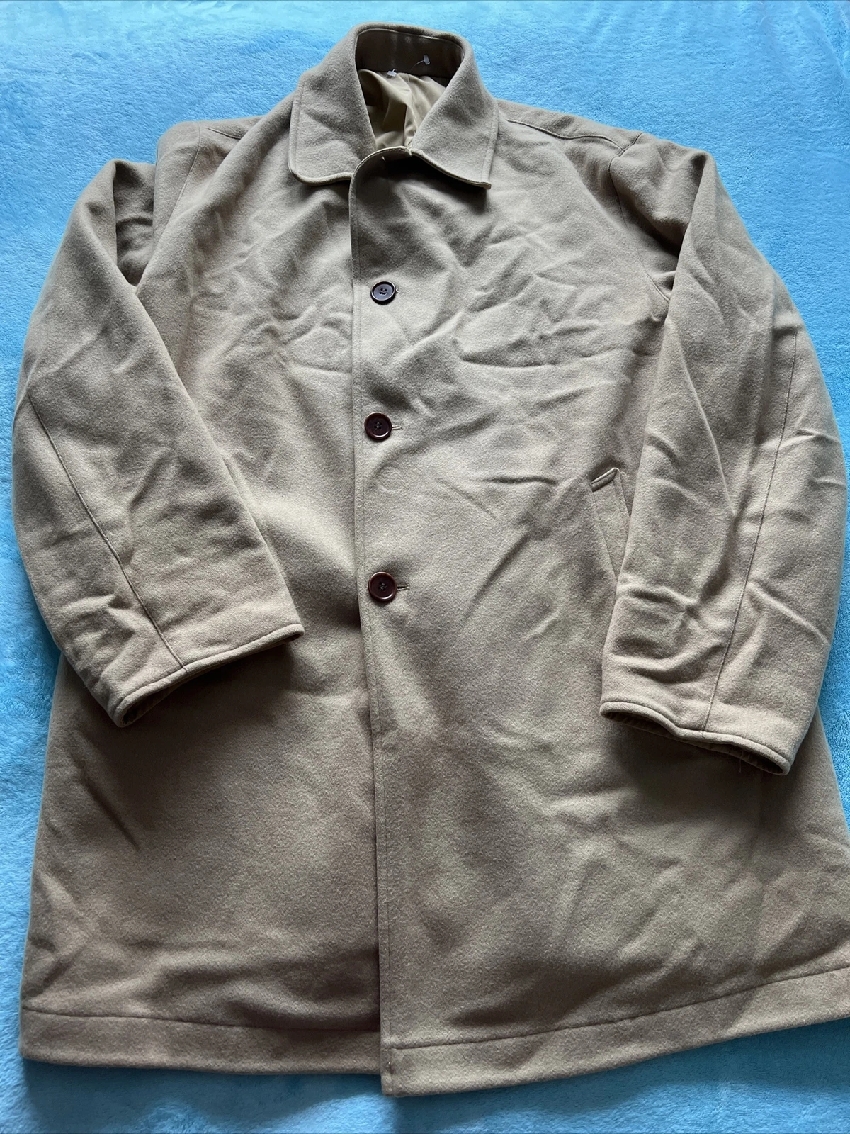 PAOLO VALENTINO Harrods Made in Italy Crema Due Laterali Blazer Cappotto Taglia L