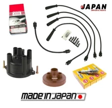 MADE JAPAN Spark Plugs & Wires Distributor Cap & Rotor for Samurai 90-95