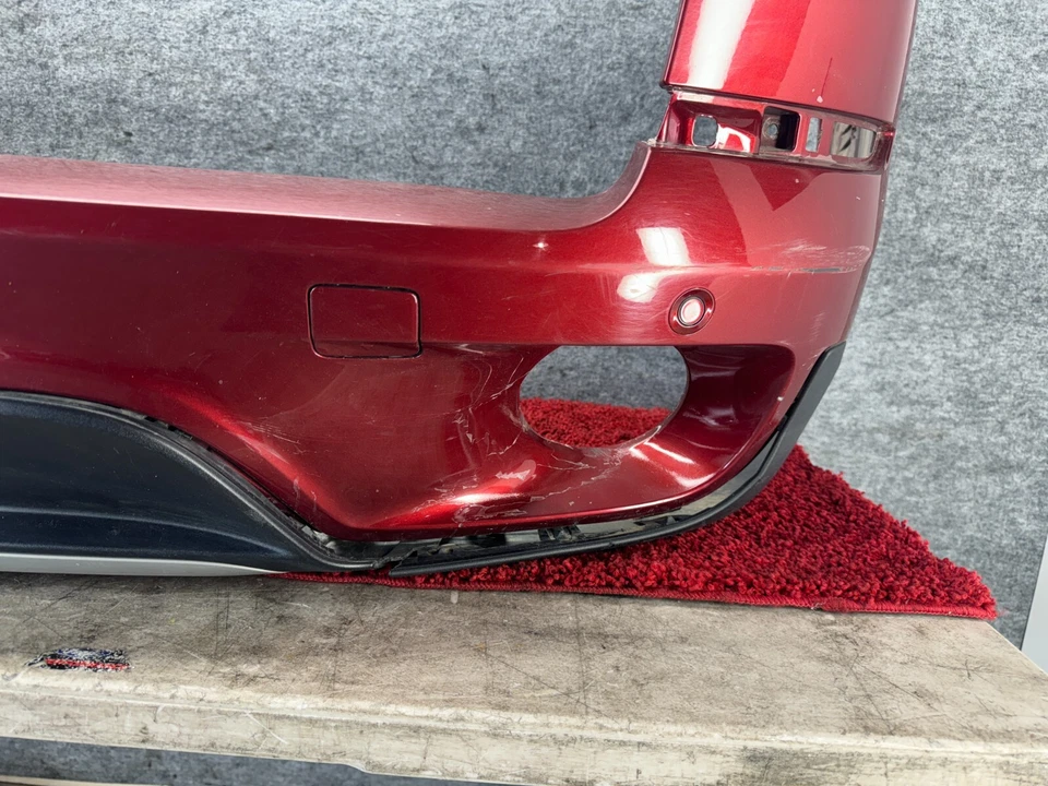 BMW 11-13 E70 X5 Rear Bumper Cover w/ Pdc Vermillion Red Metallic A82 OEM 55K - Image 3 of 4