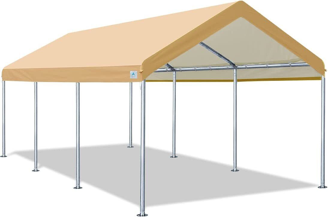 ADVANCE OUTDOOR 10x20 Carport Adjustable Portable Heavy Duty Canopy Garage Tent
