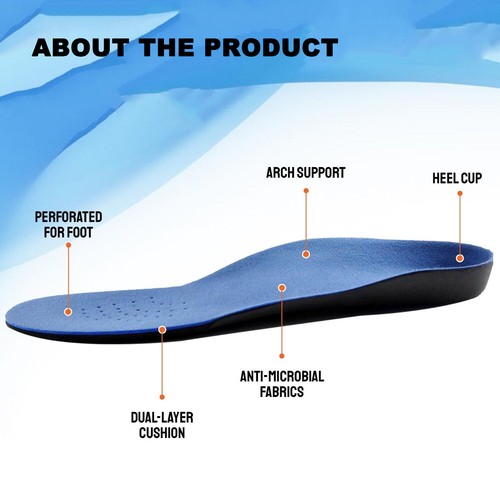 3D Orthotic Shoe Insoles for Arch Support Plantar Fasciitis Flat Feet Heel Pain - 第 5/15 張圖片