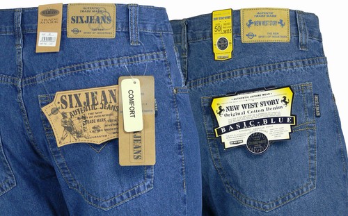 Jeans uomo New Story pantaloni 5 tasche Denim cotone leggero taglie da 46 a  64 | eBay