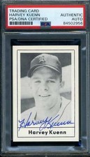 Harvey Kuenn PSA DNA Signed 1978 Grand Slam Autograph Detroit Tigers
