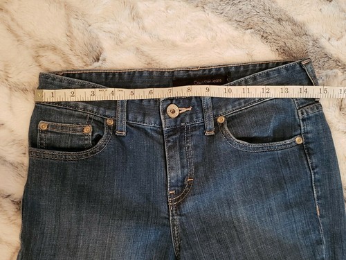 Calvin Klein Jeans Womens Stretch Flare Jeans Sz Blue 28x29 - Picture 6 of 6