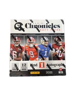 2021 Panini Chronicles Draft Picks Football Mega Box Sealed - 1 AUTO PER BOX