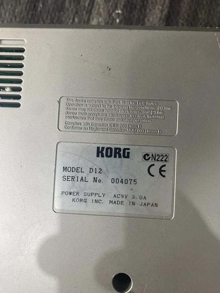 KORG D 12 Digital Recording Studio MTR Multi Track Recorder For Parts - Image 3 of 4