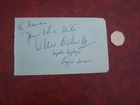 Willie Carlisle - Agatha Applepye    Autograph