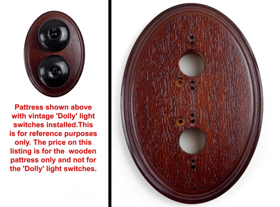 Винтажный старинный период дом стиль кедра дерева двойной Dolly выключатель света матрас - Изображение 2 из 4