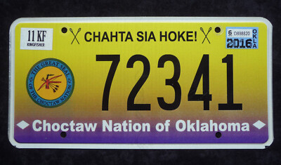 Choctaw Nation of Oklahoma   CHAHTA SIA HOKE!   USA Auto Kennzeichen   72341