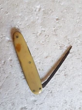 Ivory Shaped Galite Canif Knife Missing a Blade Sold for Parts