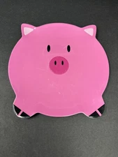 Parker Pig Melamine Plate Bump-i-doodle Plastic Pink 8"