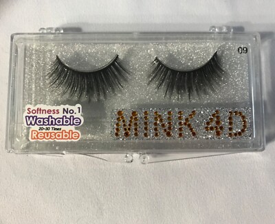 4D Faux Mink Lashes Soft Long False Eyelashes Black 09