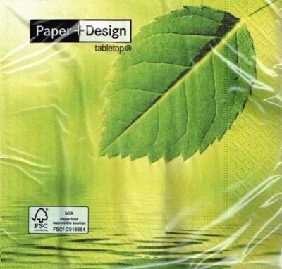 20 Servietten - Paper + Design - In Harmony with Nature - Blatt - Natur