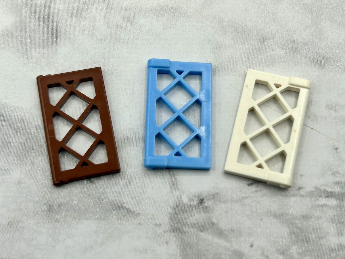 パルナシウス「3種」 Lego Part (3) Color ~ Brown/Blue/White Pane Window 1 x 2 x 3