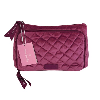 Vera Bradley Majestic Magenta Compact Organizer Quilted Velvet
