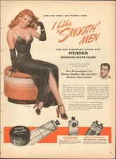 1946 Vintage ad for Mennen brushless Shave Sexy Model Black dress  102720