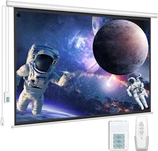 Motorized Projector Screen -  16:9 4K 3D HD 100 Inch Electric Projector Screen P