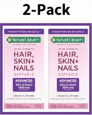 Nature's Bounty 2 PACK - Hair Skin Nails Extra Strength Biotin/Exp. 5/2026 After