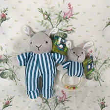 Goodnight Moon Bunny Plush Baby Lovey Rattle Lot Kids Preferred NEW