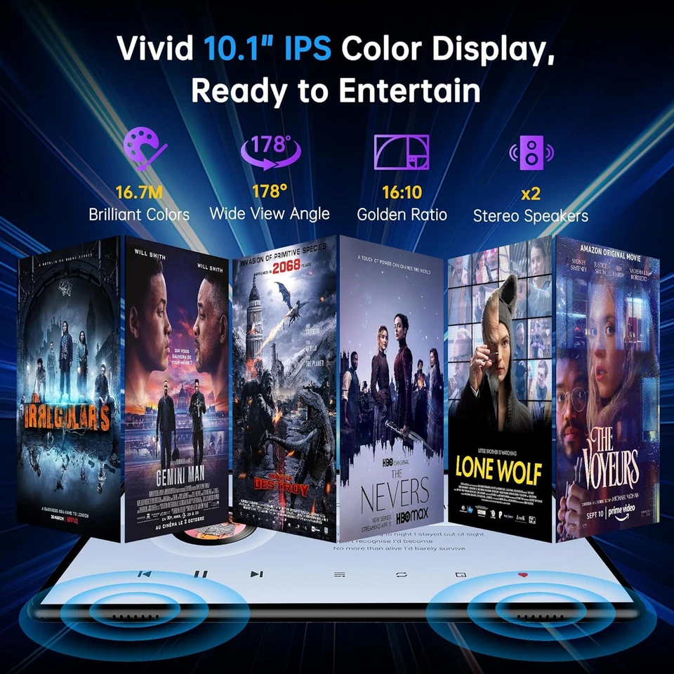 10 Inch Tablet Android 14 Tablet with Sim Card Slot Unlocked, 10GB RAM, 32GB ROM - Image 4 of 4