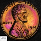 1941 PROOF Lincoln Wheat Copper Cent 1C (TONED PR!!!)