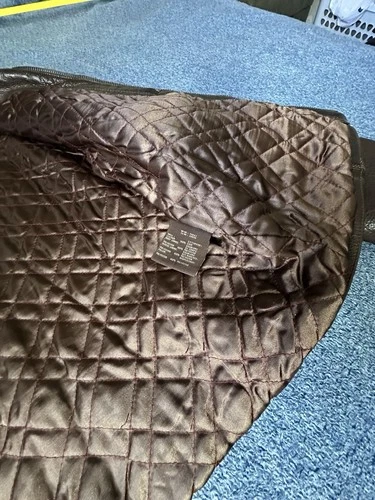 Marc New York Andrew Marc Mens Large Brown Pebbled Leather Bomber Jacket Heavy image 10