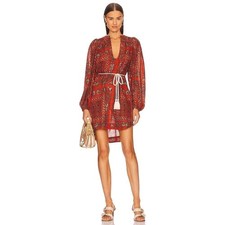 NWT Ulla Johnson Nerissa Coverup Dress in Orange Floral Batik | Petite (Small)