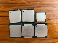 Various Intel Xeon and Celeron Processors Vintage Gold Scrap