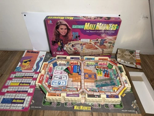 Vtg 1989 Mall Madness Board Game Milton Bradley 100% Complete Tested! Working!
