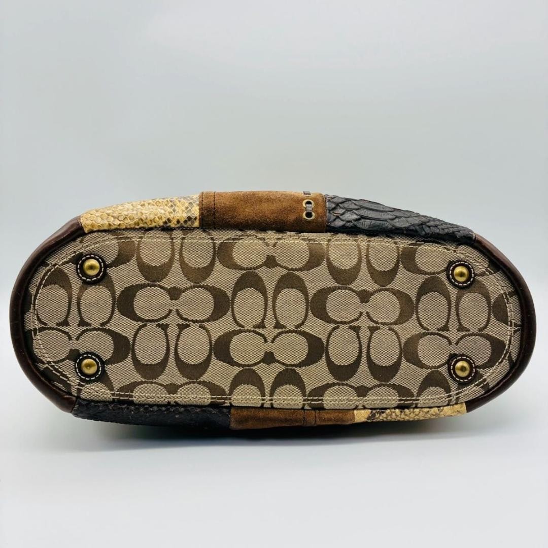 Coach Patchwork Leopard Print Shoulder - image 8