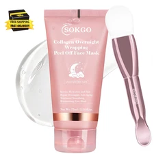 Collagen Overnight Wrapping Mask, Intensive Hydration anti Aging Overnight Skin 