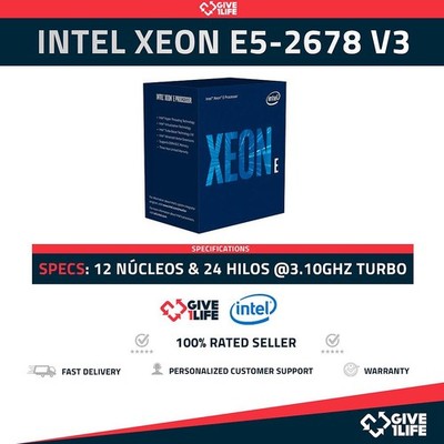 Intel Xeon E5-2678 V3 (12 Kerne/24 Threads) @3,10GHz Turbo Speed