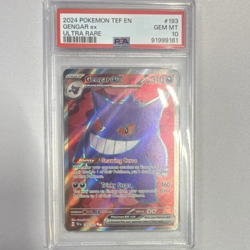 Gengar ex Pokémon TCG SV05 Temporal Forces 193/162 Ultra Rare Holo PSA 10 2024