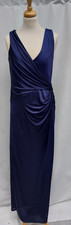 Debut Debenhams Blue Sleeveless Maxi Evening/Party Dress UK Size 12