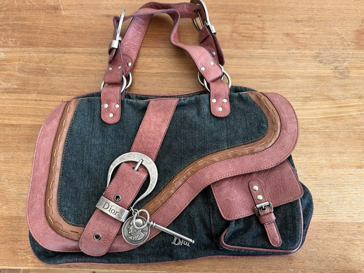 Dior Denim Exterior Bags & Handbags for Women Saddle Bag for sale