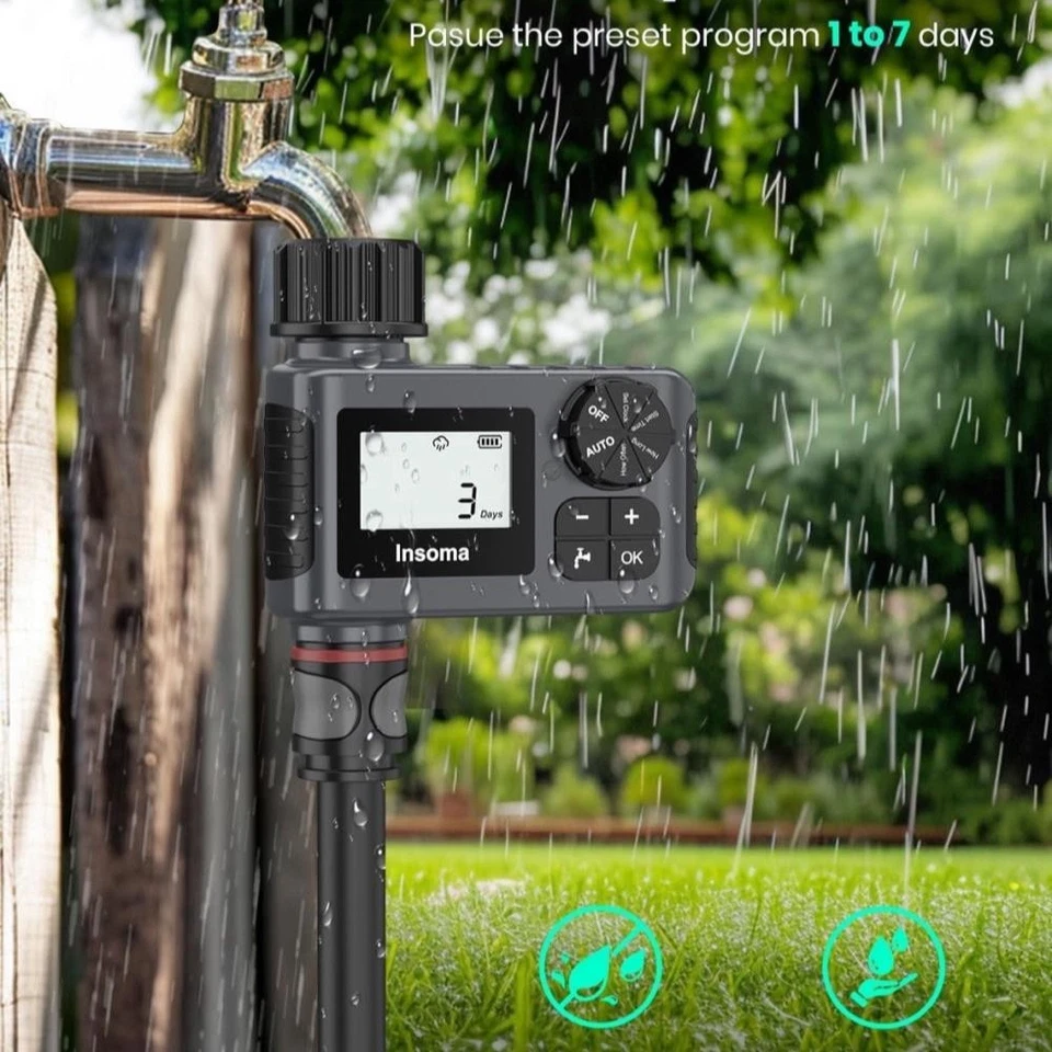 Automatic Water Timer Irrigation Watering System Sprinkler Garden Programmer ↟ - Image 3 of 4