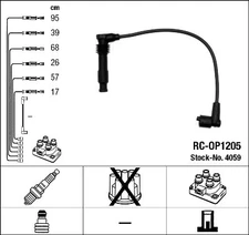 4059 NGK ignition wiring set for Opel, Vauxhall