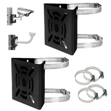 Universal Vertical Pole Mount Adapter Bracket for CCTV Security Camera PTZ Do...