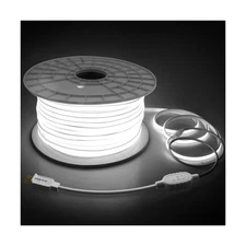 90M Outdoor COB Led Strip Lights Waterproof 300FT 1 Roll Soft 120V High Volta...